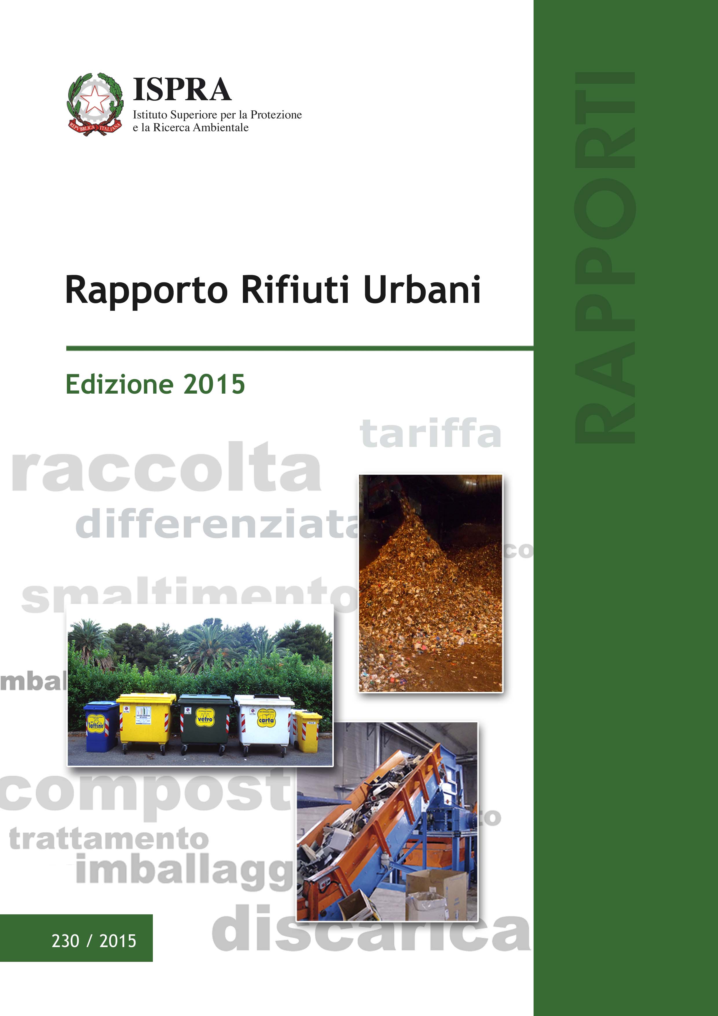 Presentazione Rapporto Rifiuti Urbani Edizione Italiano