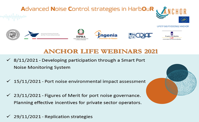 Webinar "Advanced Noise Control strategies in HarbOuR (ANCHOR) - LIFE "