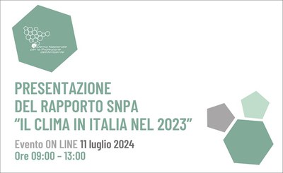 Presentation of the SNPA Report "The climate in Italy in 2023"