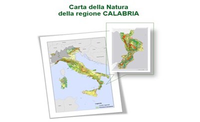 Nature map of Calabria region