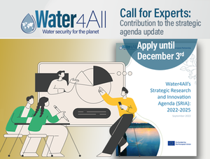 Call for Experts: Contribution to the Water4All’s strategic agenda update Applications Open Until December 3, 2024