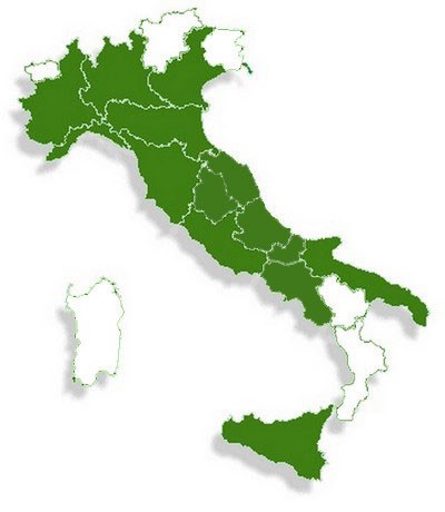 Italia mappa delle Regioni