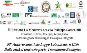 80° Anniversario della Legge Urbanistica n.1150: Dalla città al territorio per la Transizione Ecologica