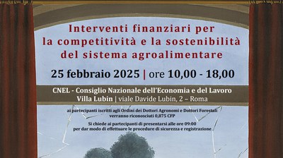 Interventi finanziari per la competitività e la sostenibilità del sistema agroalimentare